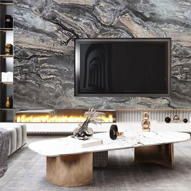 Muro de Piedra Digital para interior, Presentación por pieza de 1.22 x 2.44mts que cubren 2.977m2 en 3mm de espesor, color a elegir de linea, (cotizar colocación)